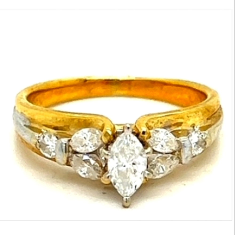 18K Diamond Marquise Engagement Ring Our Wedding Registry 🎁